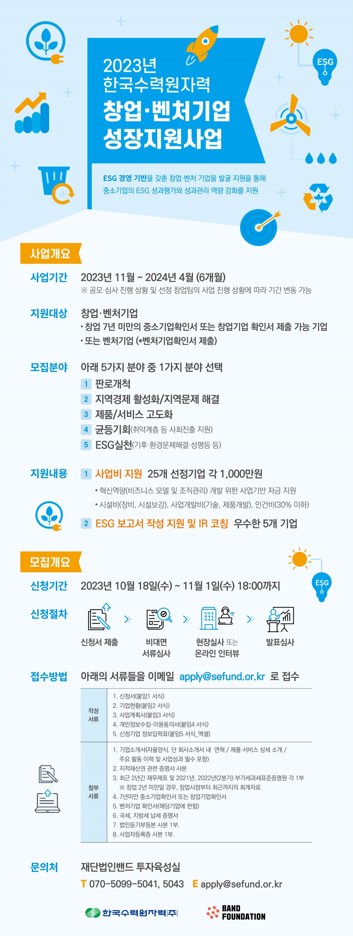 2023년 한국수력원자력 창업·벤처기업 성장지원사업 참여 기업 모집 공고