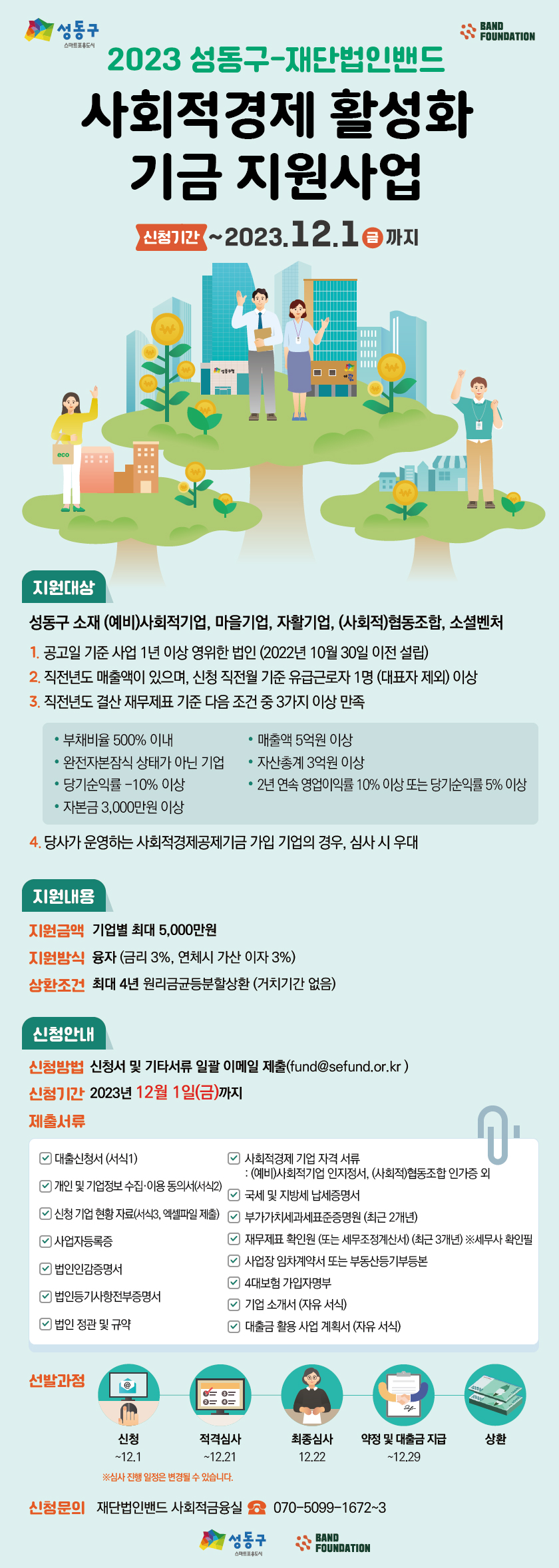 2023년 성동구 사회적경제 활성화 기금 지원사업 ( ~ 12/1 )