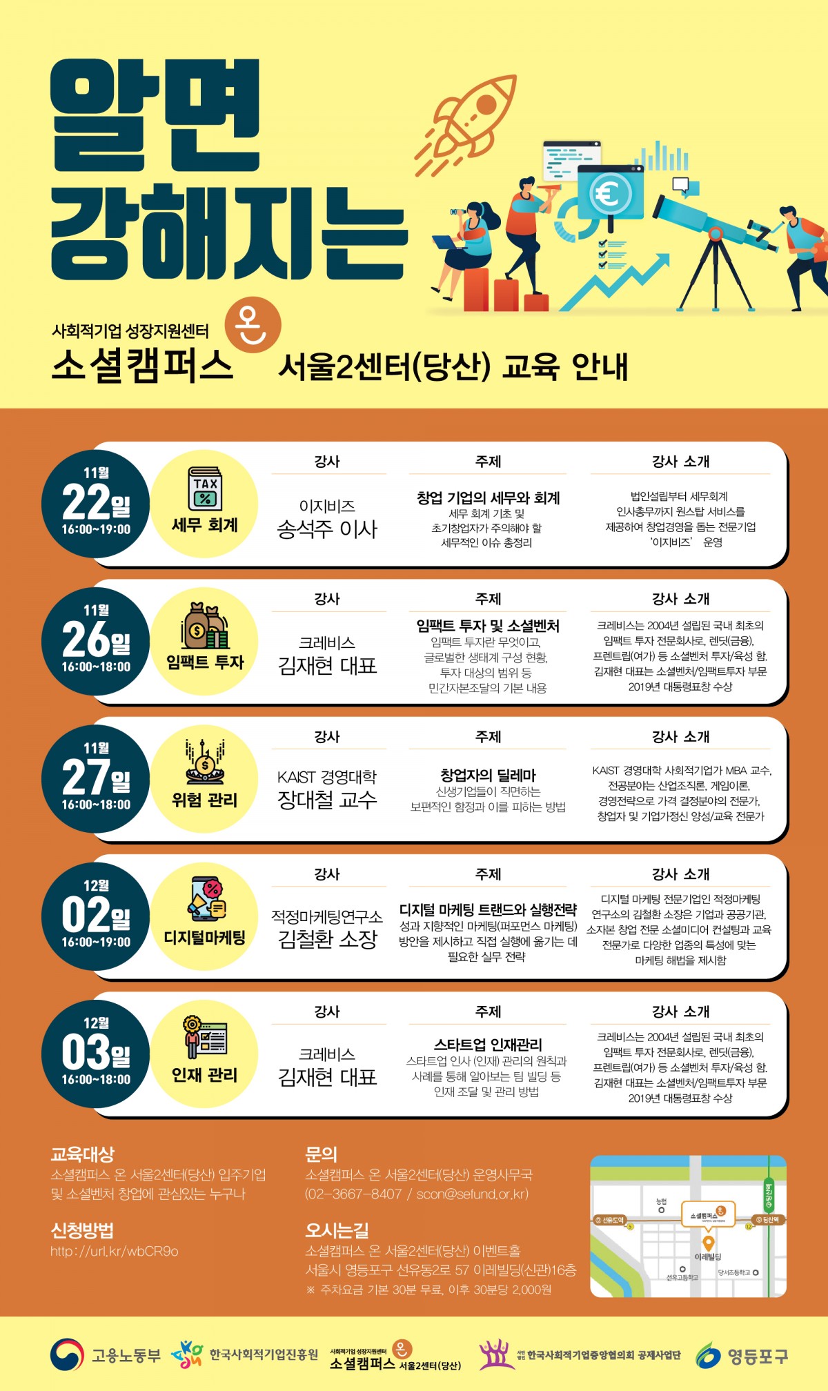 "알면 강해지는" 소셜캠퍼스 온 서울2센터(당산) 교육 프로그램 안내