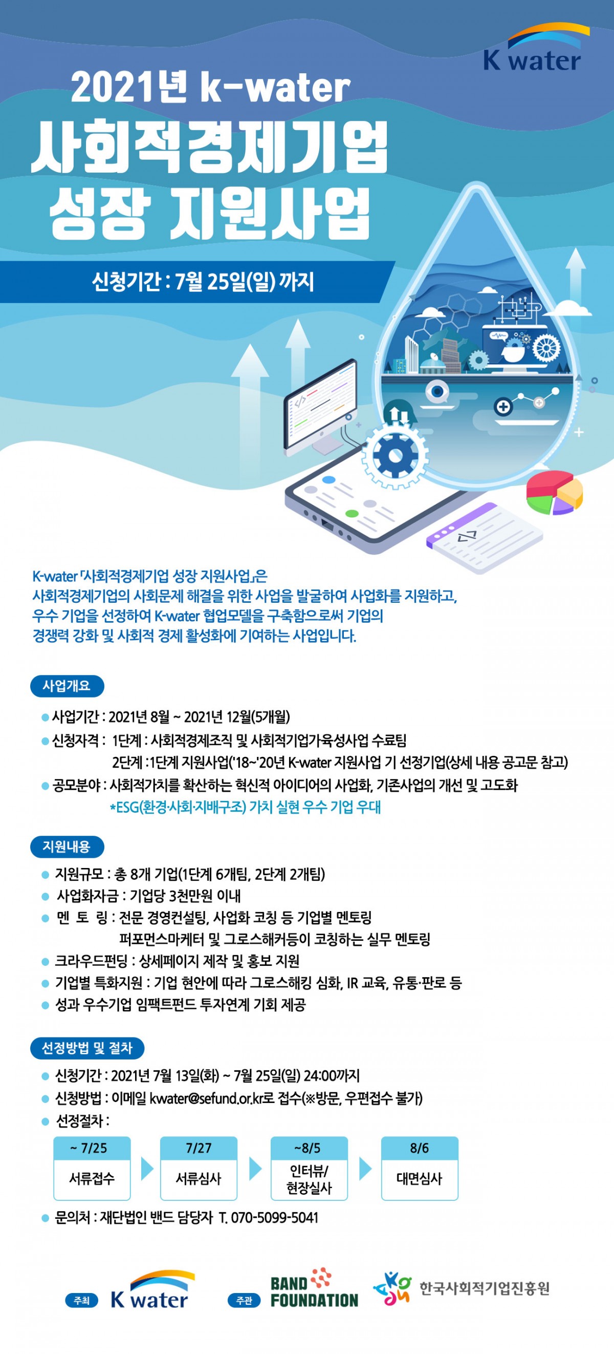 2021 K-water 사회적경제 기업 성장지원사업 ( ~ 7/25, 24:00)*공고문0176수정*